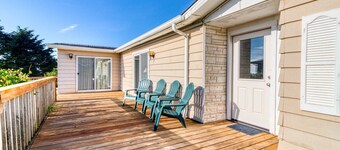 Classic home with partial ocean views and horseshoe pit close to beach