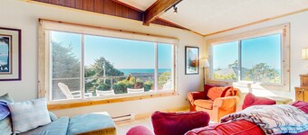 Dog Friendly Coastal Retreat with Water Views Deck Private Hot Tub and WiFi