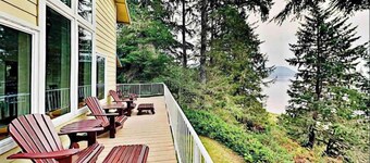 Custom dog friendly home with Netarts Bay views includes a separate casita