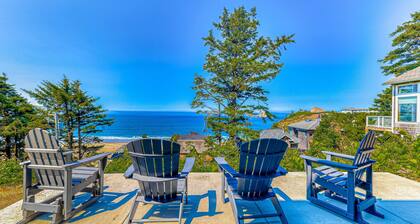 Amazing ocean view escape with seven bedrooms scenic patios and modern interior