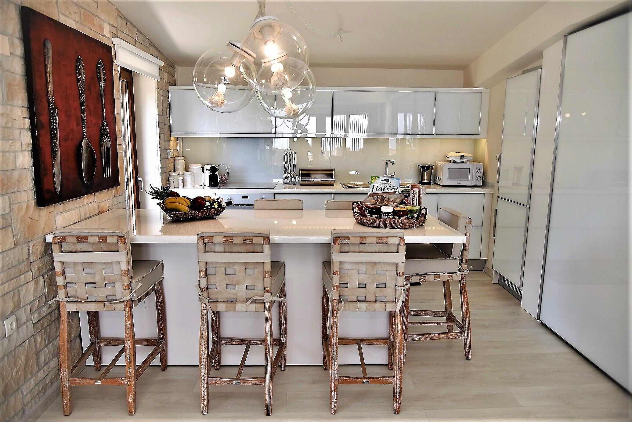 Family Villa, Ocean View | Private kitchen | Espresso maker, electric kettle, toaster, cleaning supplies