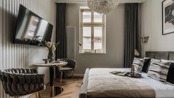 Suite estudio Confort, vista a la ciudad | Tabla de planchar con plancha y wifi gratis