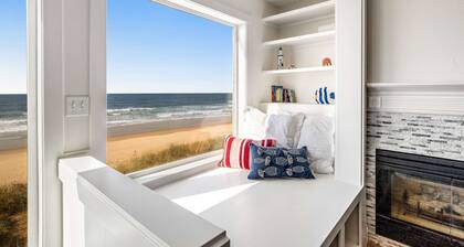 Waterfront dog friendly home a few steps from the beach with hot tub