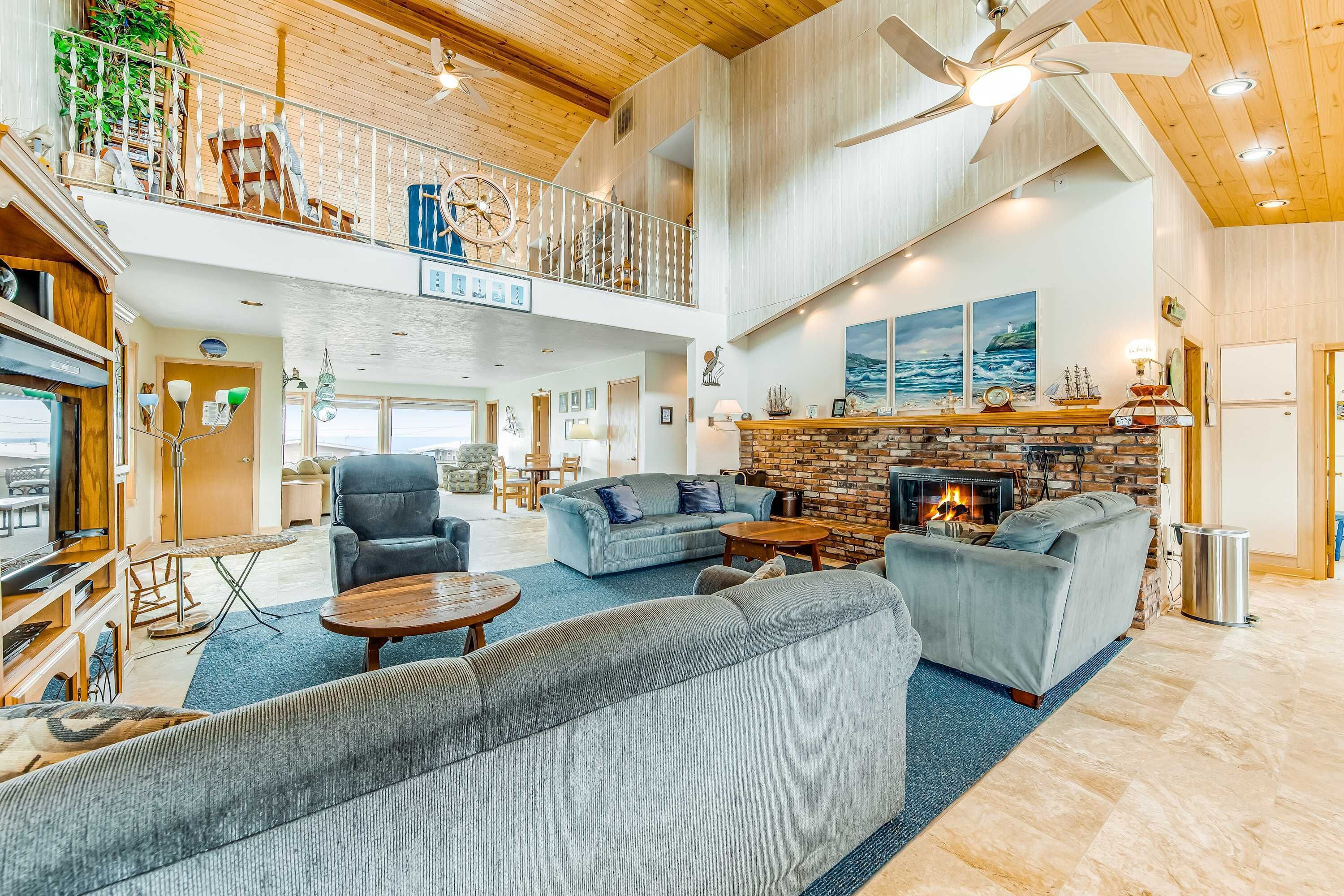 TV, fireplace, video games, DVD player