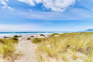 Vlak bij het strand