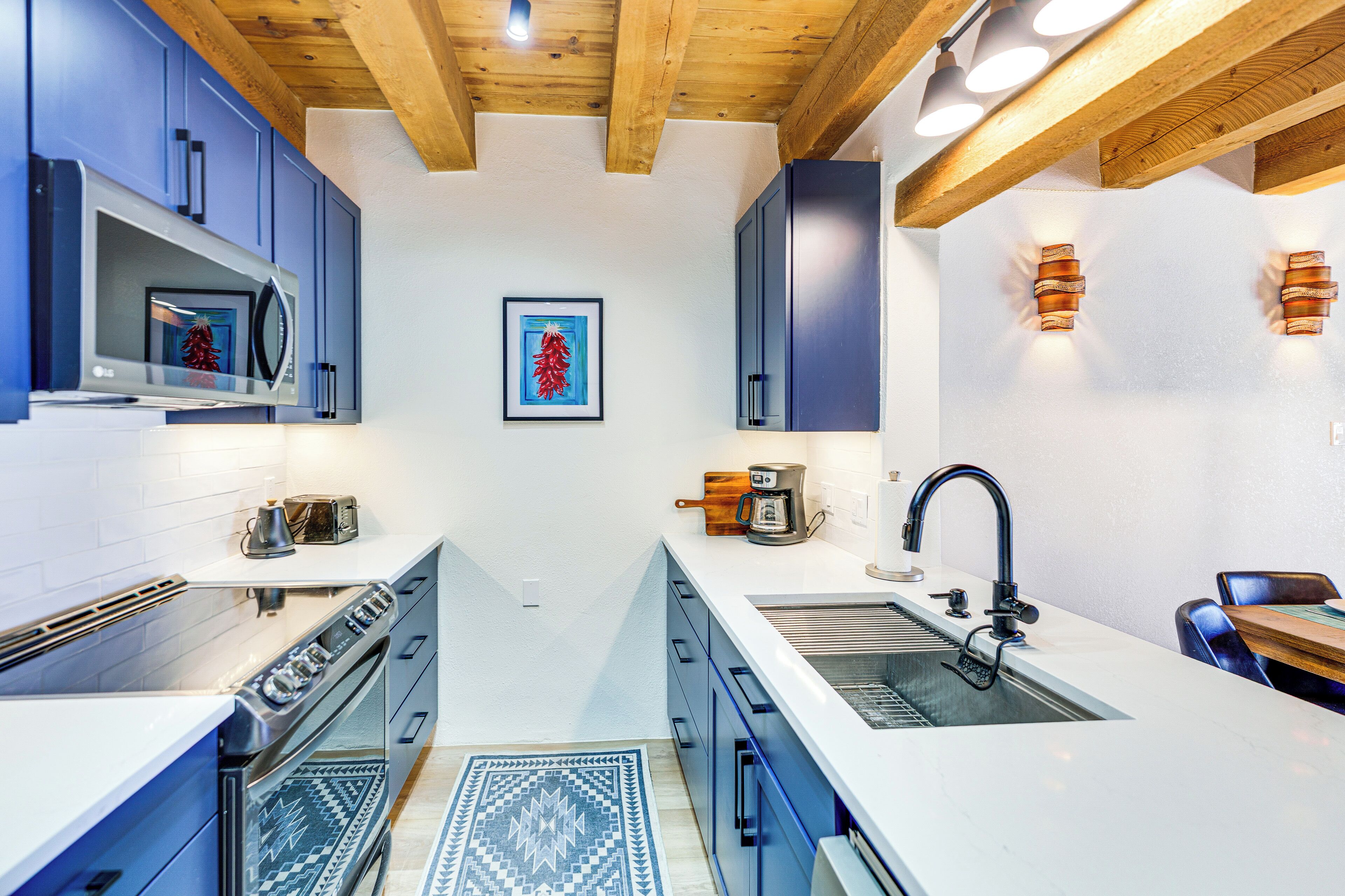 Microwave, oven, stovetop, dishwasher