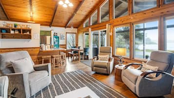 TV, fireplace, DVD player, offices