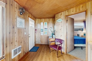 Interior - Dog friendly oceanfront house with sweeping ocean views and wood burning fireplace (Rockaway Beach)