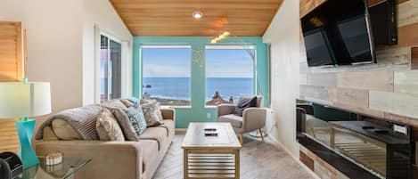 Una televisión, una oficina