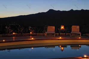 Outdoor pool, a heated pool
