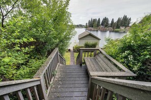Property grounds - Lakefront house w/ private dock, firepit, and sunset views (Otis)