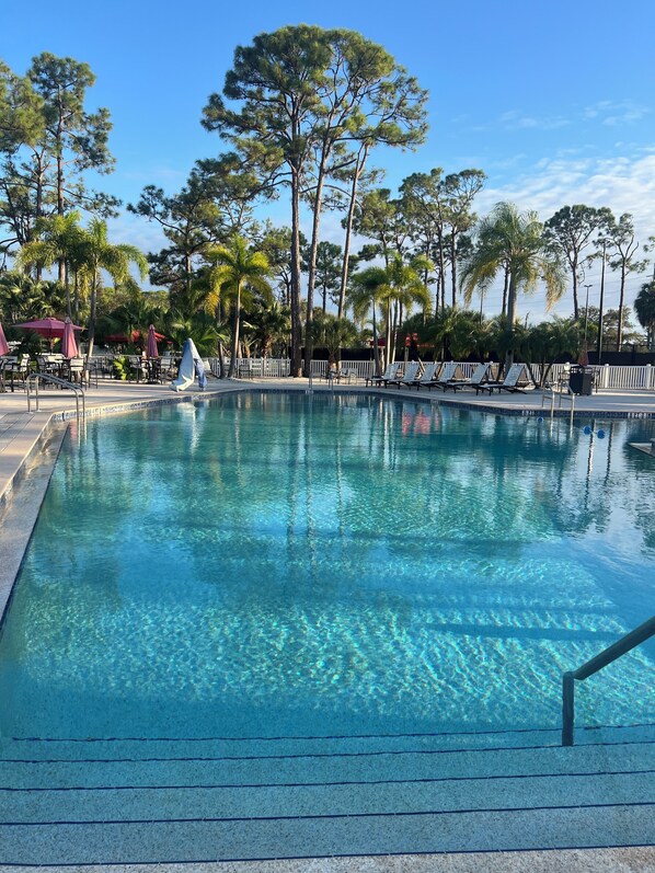 Outdoor pool, a heated pool