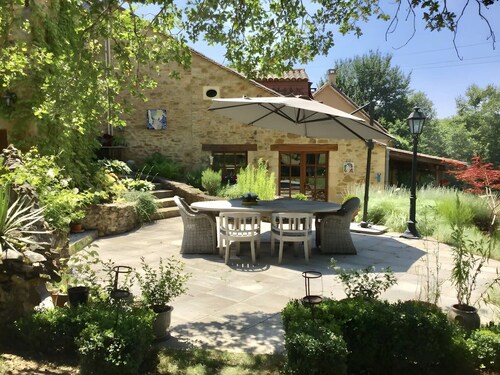 Chambre d’hotes « Le Moulin Bas Vraie » avec piscine privée, Wi-Fi et climatisation