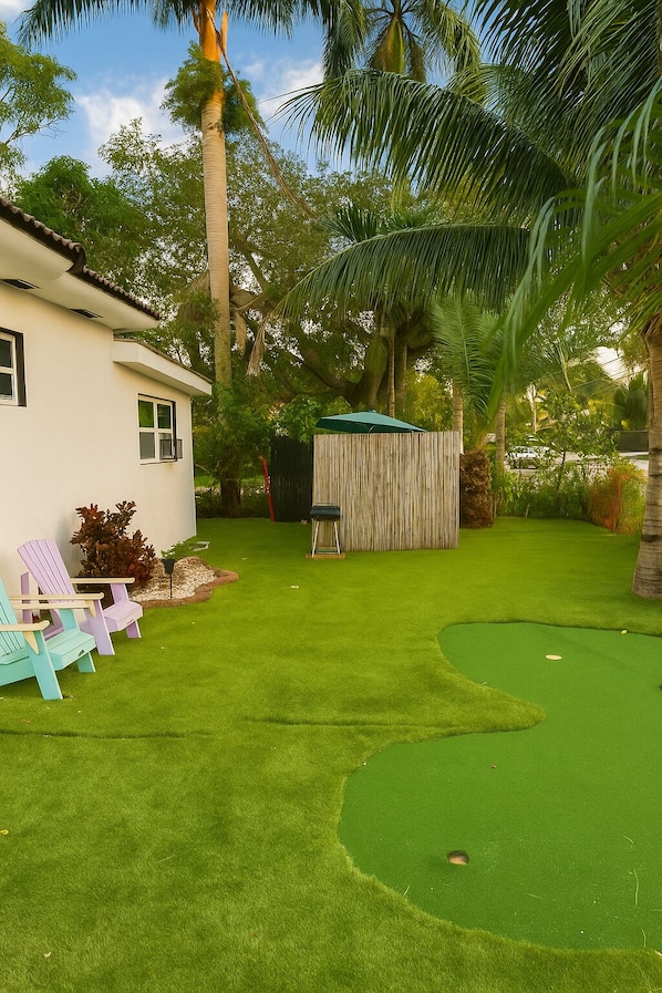 Monolocale, patio, vista giardino | Parco della struttura