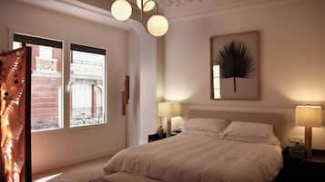 2 dormitorios, tabla de planchar con plancha, wifi gratis y ropa de cama