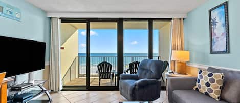 Condo, 1 cama King e sofá-cama (Island Winds West Unit 575) | Área de estar