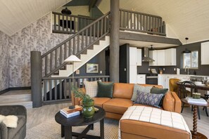 TV - Luxe Mtn Cabin | Hot Tub, Sauna, Stargazing Dome (Bailey)