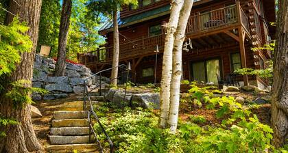 Luxury Lakefront Log Cabin on Schroon Lake