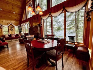 Interior - Whispering Pines 4-Season Lakefront Log Cabin (Adirondack)