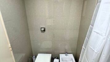 Ducha, secador de pelo, bidet, toallas