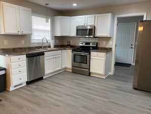 Fridge, microwave, oven, stovetop - Beautiful Waterfront Ranch (Erie Township)