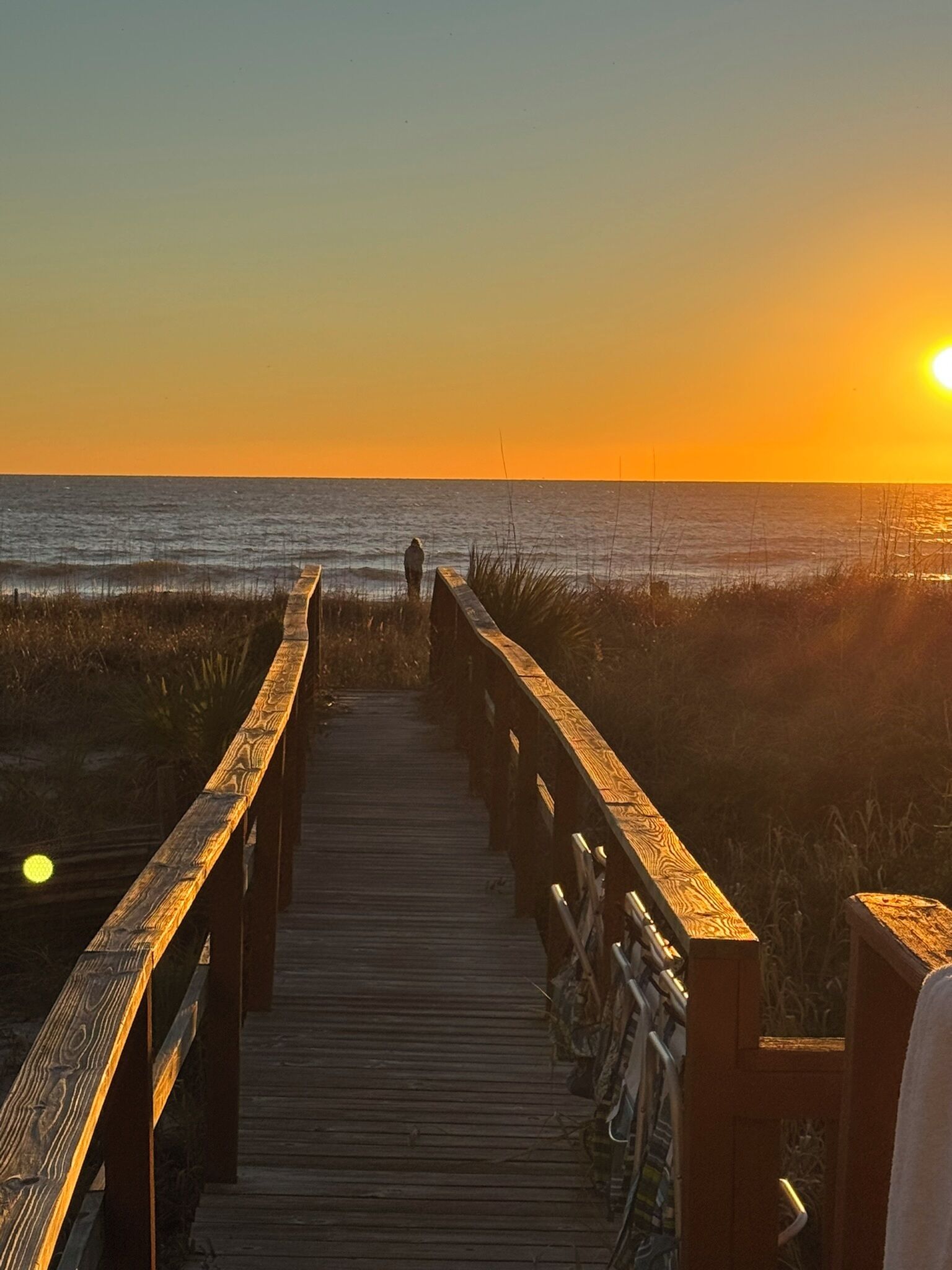 On the beach, sun-loungers, beach towels