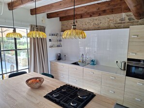 Microwave, oven, stovetop, dishwasher
