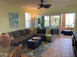 TV, books, stereo - Beachfront Paradise! 3 Bedrooms with hot tub and dog friendly! (Flagler Beach)