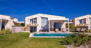 Pool - Villa with sea view, private pool & garden (Nikiti)