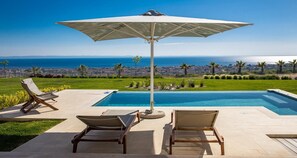 Pool - Villa with sea view, private pool & garden (Nikiti)