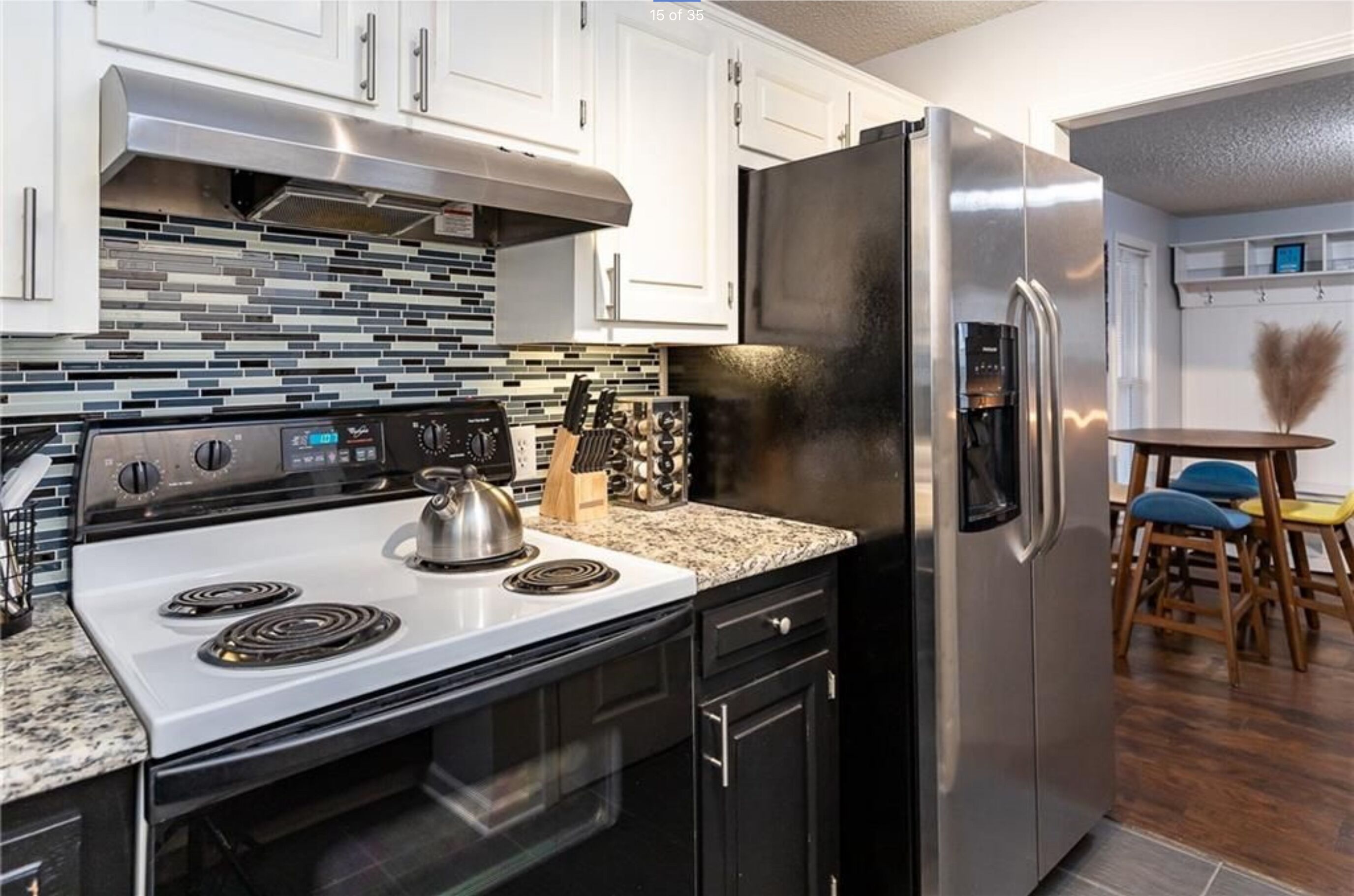 Geladeira, micro-ondas, fogão, cooktop