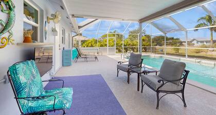 Coastal home with private, saltwater pool, gas grill, and internet