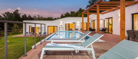 Una piscina riscaldata