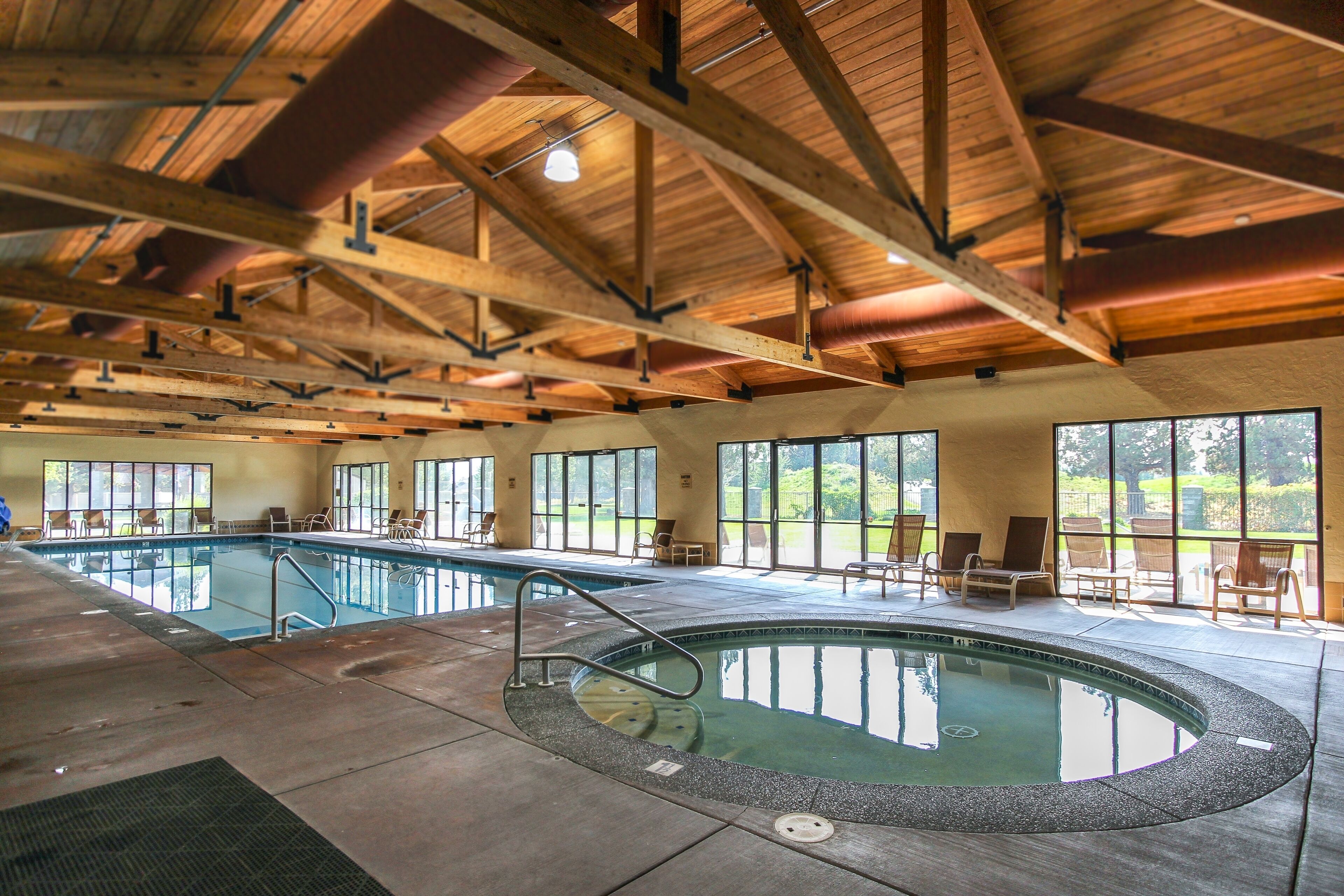 Indoor pool, a heated pool