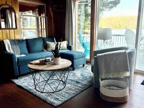 TV, fireplace, offices - Lakefront Cabin, Dock, Kayaks & Fire Pit (Hayden)