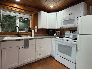 Fridge, microwave, oven, stovetop - Lakefront Cabin, Dock, Kayaks & Fire Pit (Hayden)