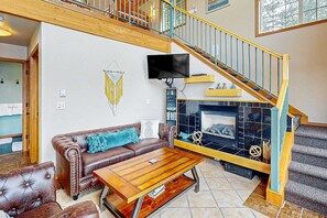 TV, fireplace, DVD player, offices