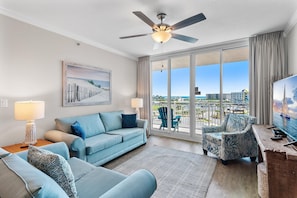 Condo, Multiple Beds (Waterscape 535-A) | Living area - Waterscape 535-a (Fort Walton Beach)