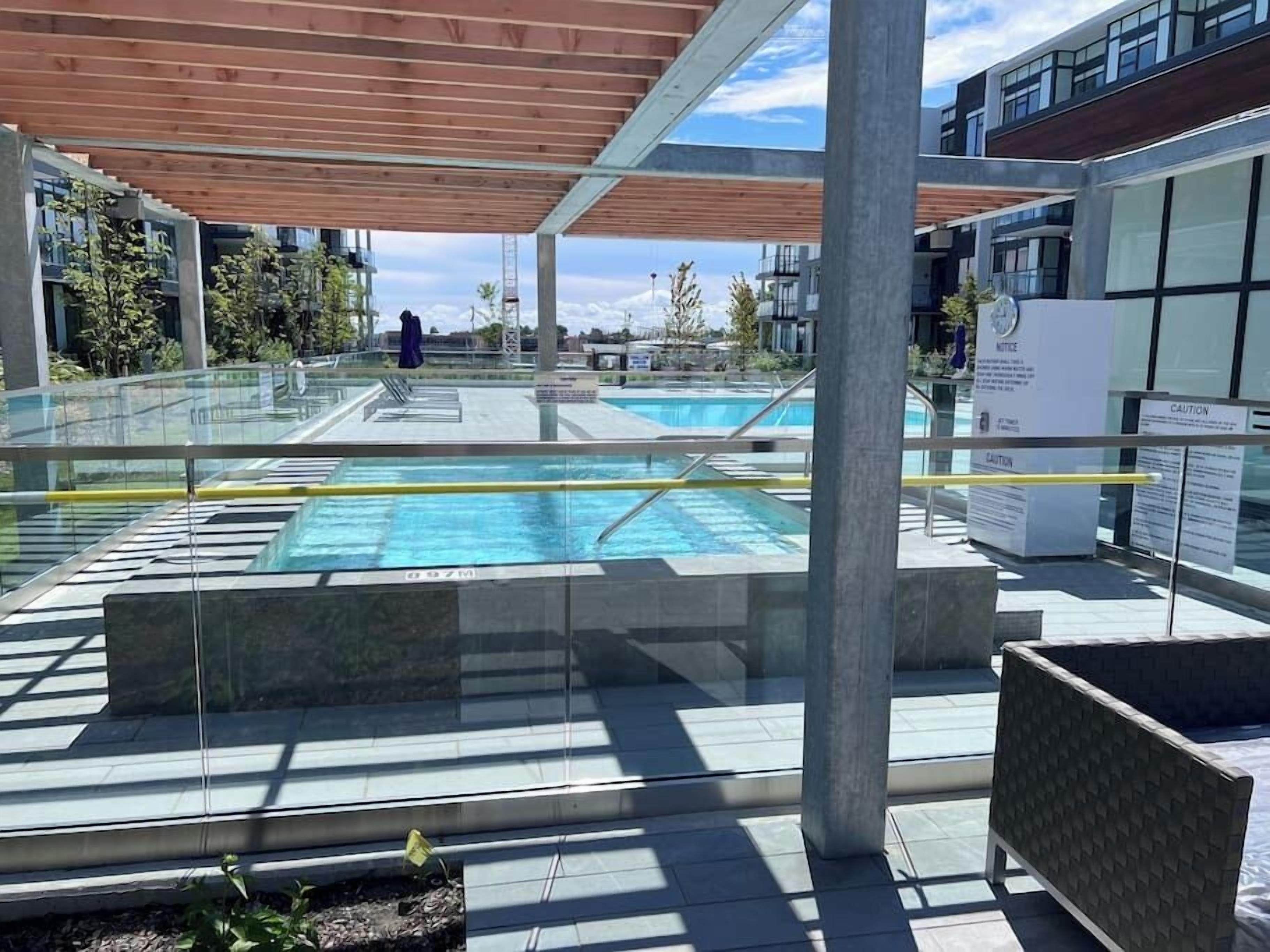 A heated pool
