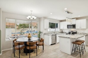Fridge, microwave, oven, stovetop - Gilbert Oasis Pool Heating + Game Room + Billiards (Gilbert)