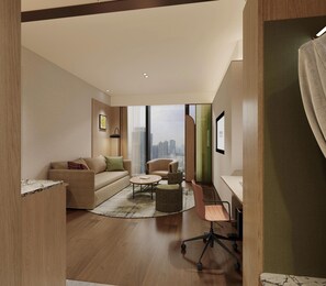 Deluxe Suite, 1 King Bed | Living area - Hilton Garden Inn Beijing Feng Tai Xinxiang Building (Beijing)