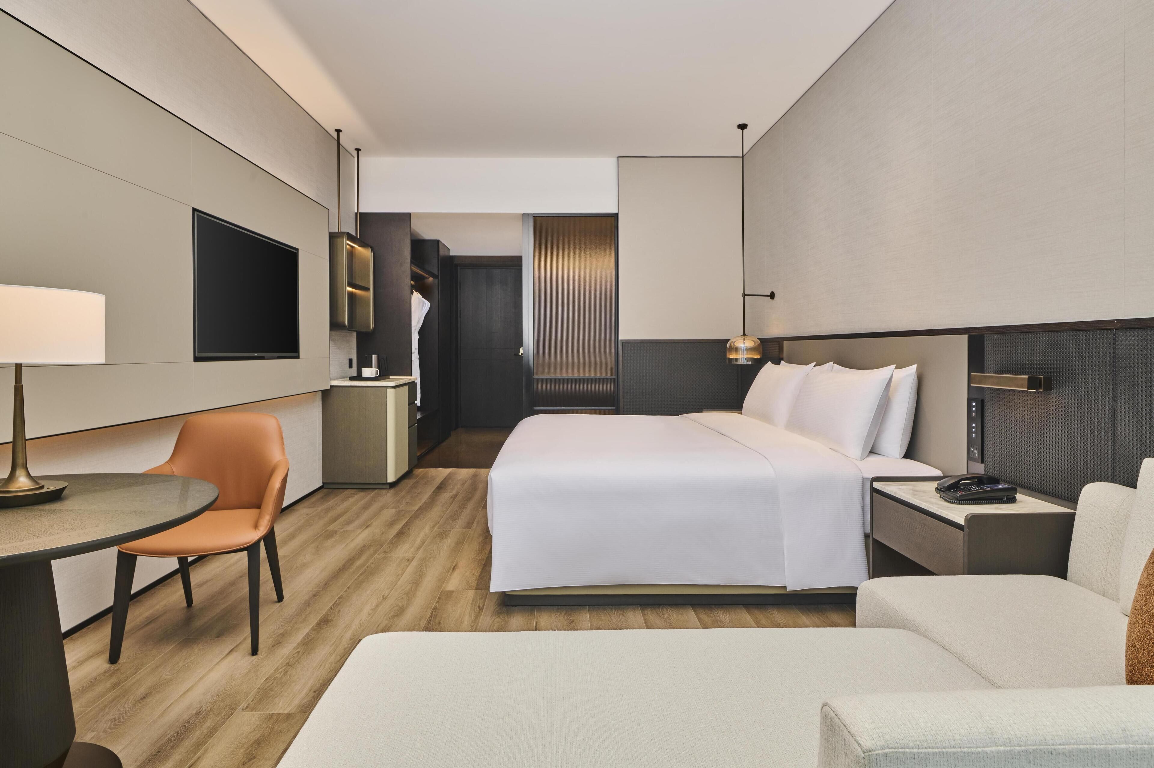 Habitació Deluxe, 1 llit de matrimoni gran | Roba de llit d'alta qualitat i cobrellits 