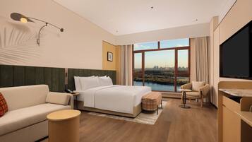 Premium bedding, down duvets, memory-foam beds, free minibar