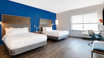 Desk, free WiFi, bed sheets