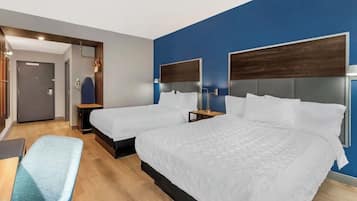 Desk, free WiFi, bed sheets