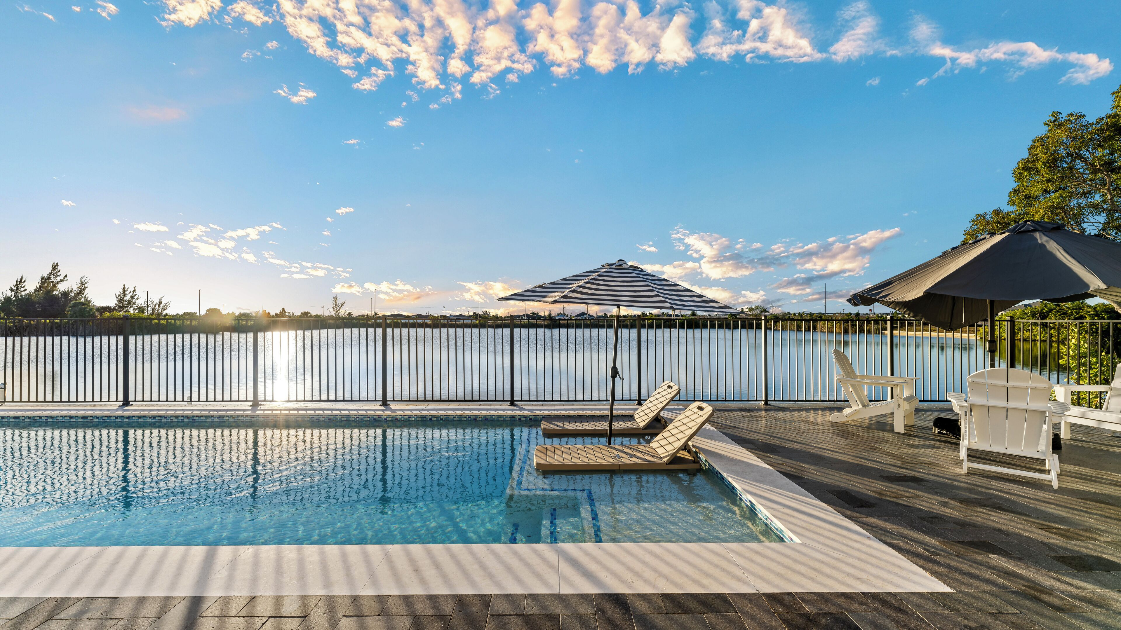 Piscine extérieure, piscine chauffée