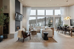 Chalet | Living area - L'Orignal et L'Érable by Tremblant Platinum (La Conception)