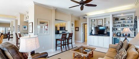 Télévision, lecteur de DVD, chaîne hi-fi, espaces bureaux