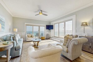 TV, DVD player - Beachfront Gulf Views | Pool Access (Miramar Beach)