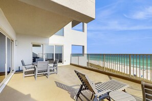 Terrace/patio - Beachfront Gulf Views | Pool Access (Miramar Beach)